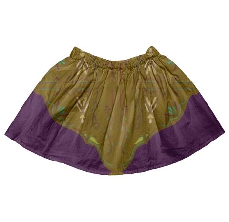 Kids skirt gold purple