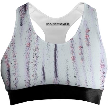 Salt and Red Pepper Chalk Womens Sports Bra by LadyT Designs
