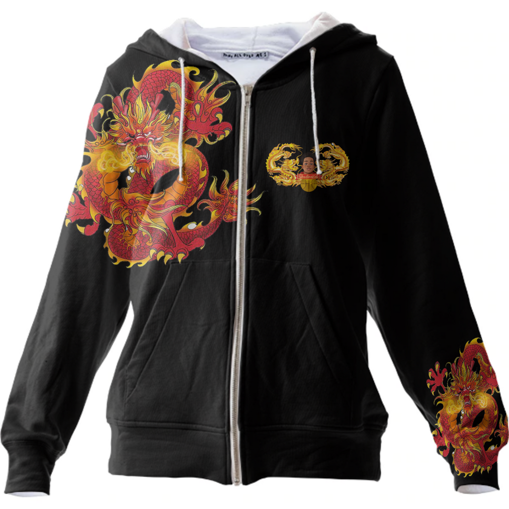 STK HOODIE STYLE #001- BLACK DOUBLE DRAGON