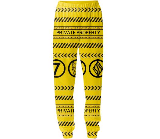 PRIVATE PROPERTY Sweat Pants Yellow