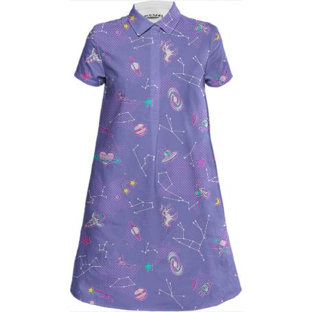 Star Child Mini Shirt Dress