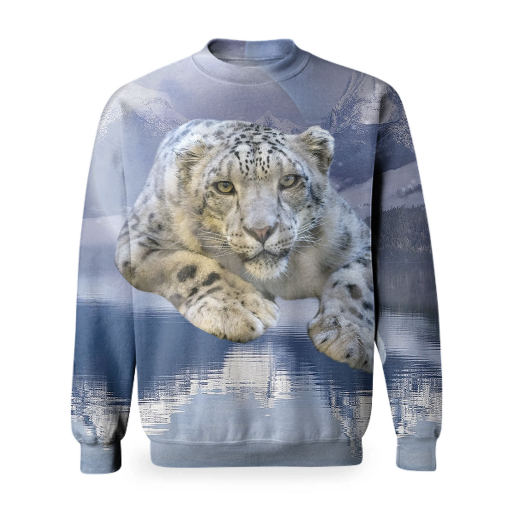 Snow Leopard and the Moon