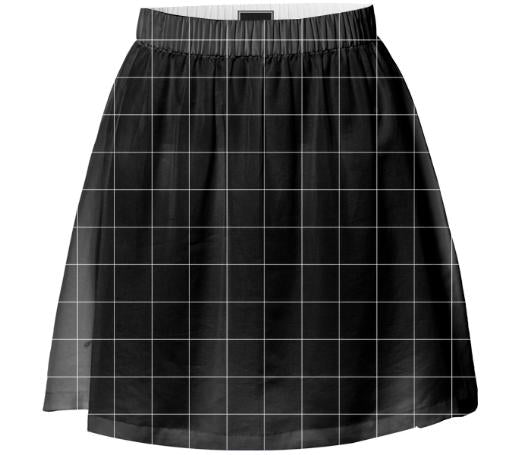 Black Grid Skirt