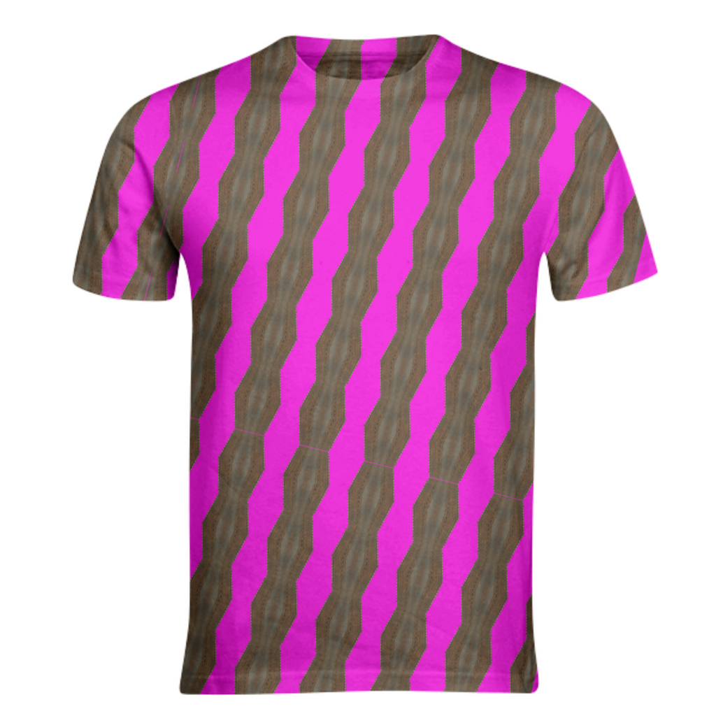 Pink and Wood Geometric