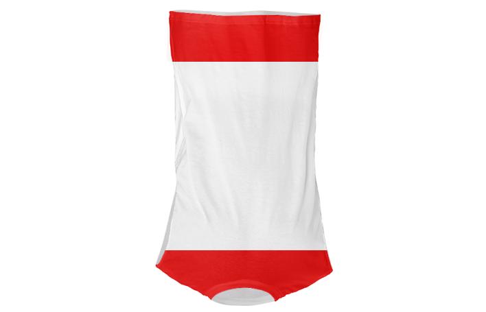 Red And White Guys Sleeveless Muscle Shirt