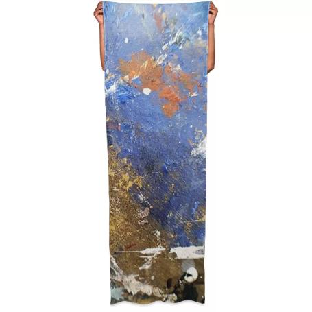 Abstract Multicolor Splatter Paint Scarf