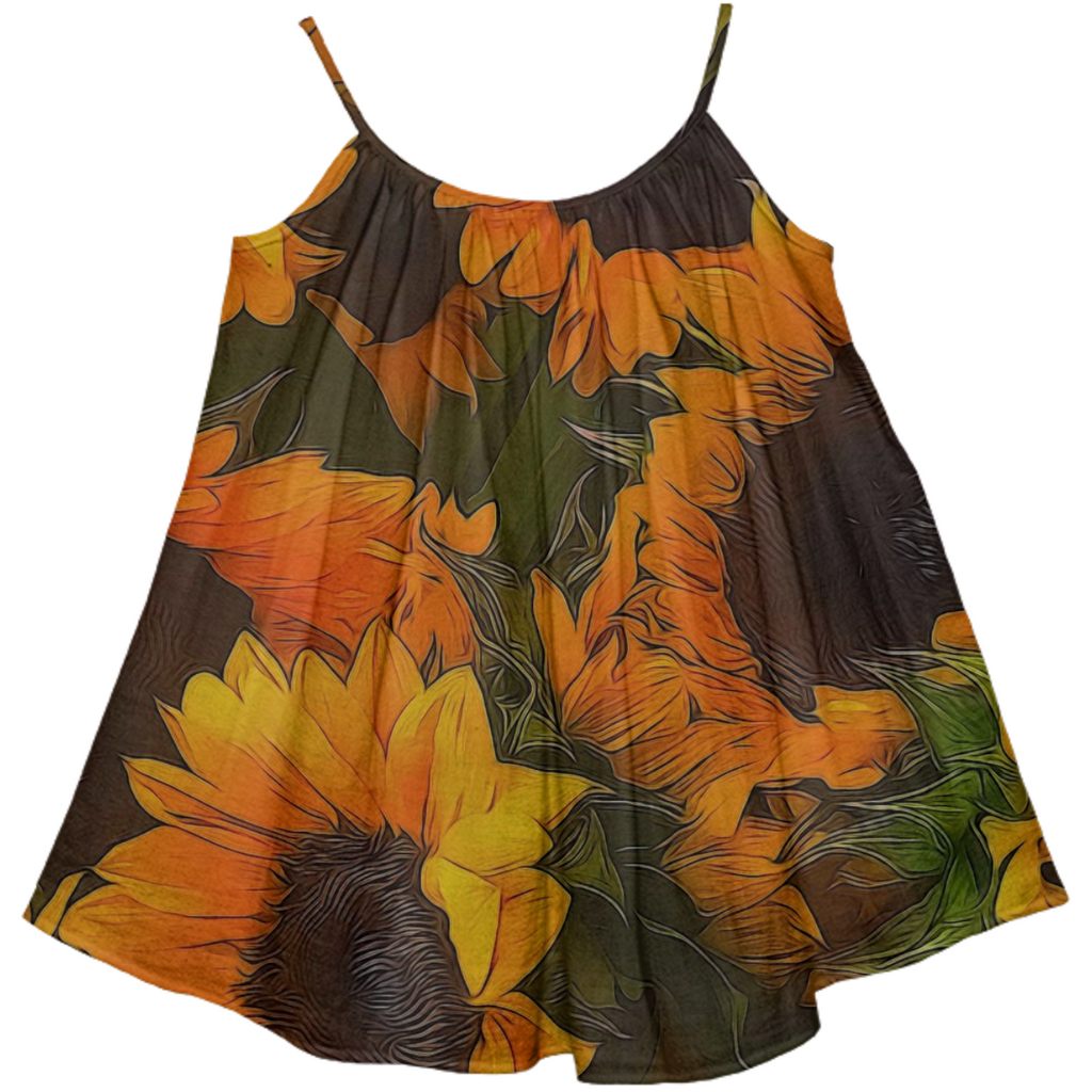 Sunflowers Kids Tent Dress