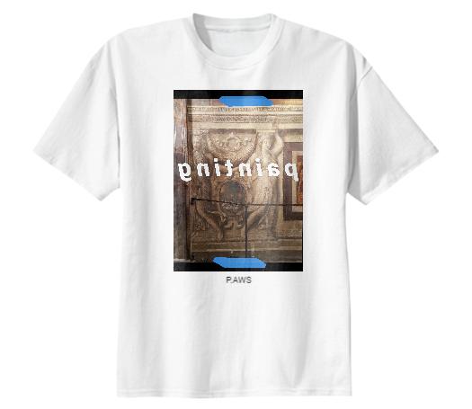 Vatican painting t shirt blue