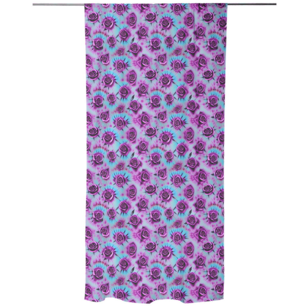 Tie-Dyed Purple Roses Pattern
