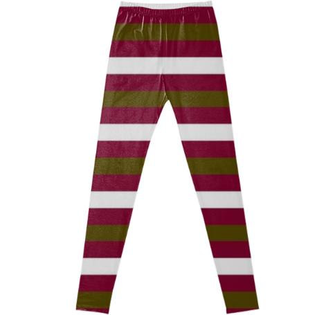 DESIGNERS LEGGINGS WITH BROWN GOLD STRIPES
