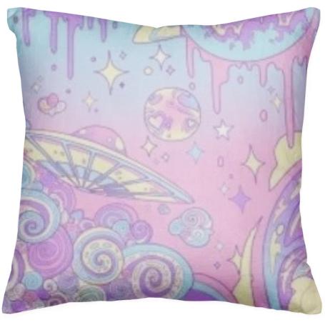 pastel trippy pillow