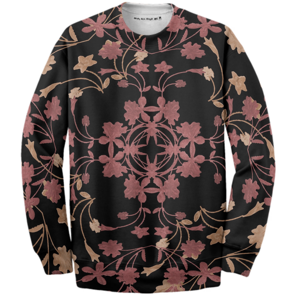 Dark Floral Ornate Print