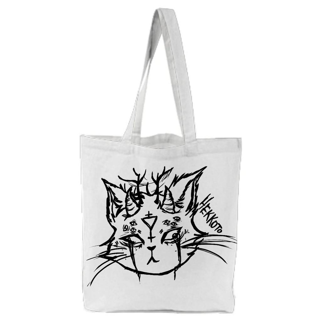 Tattoo design cat demon  tote bag