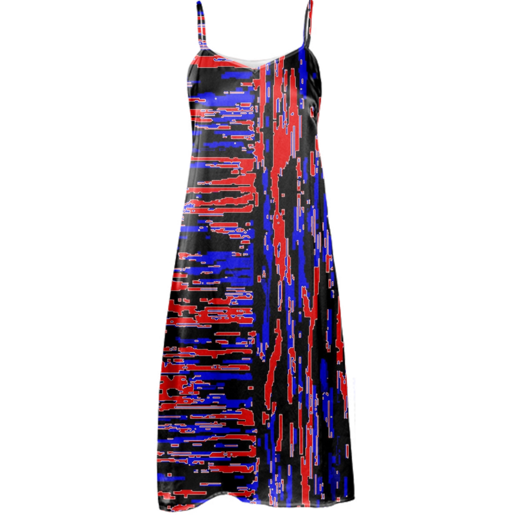 red blue lengthwise cross