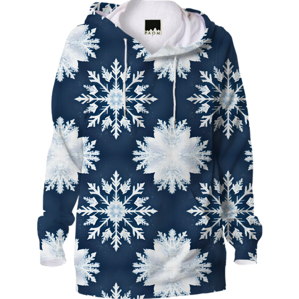 Snowflakes on blue