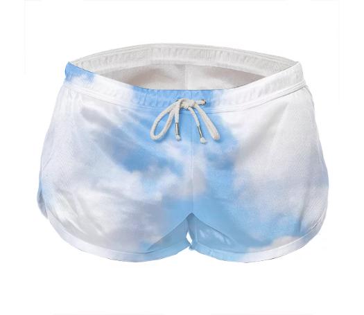 Blue And White Running Shorts