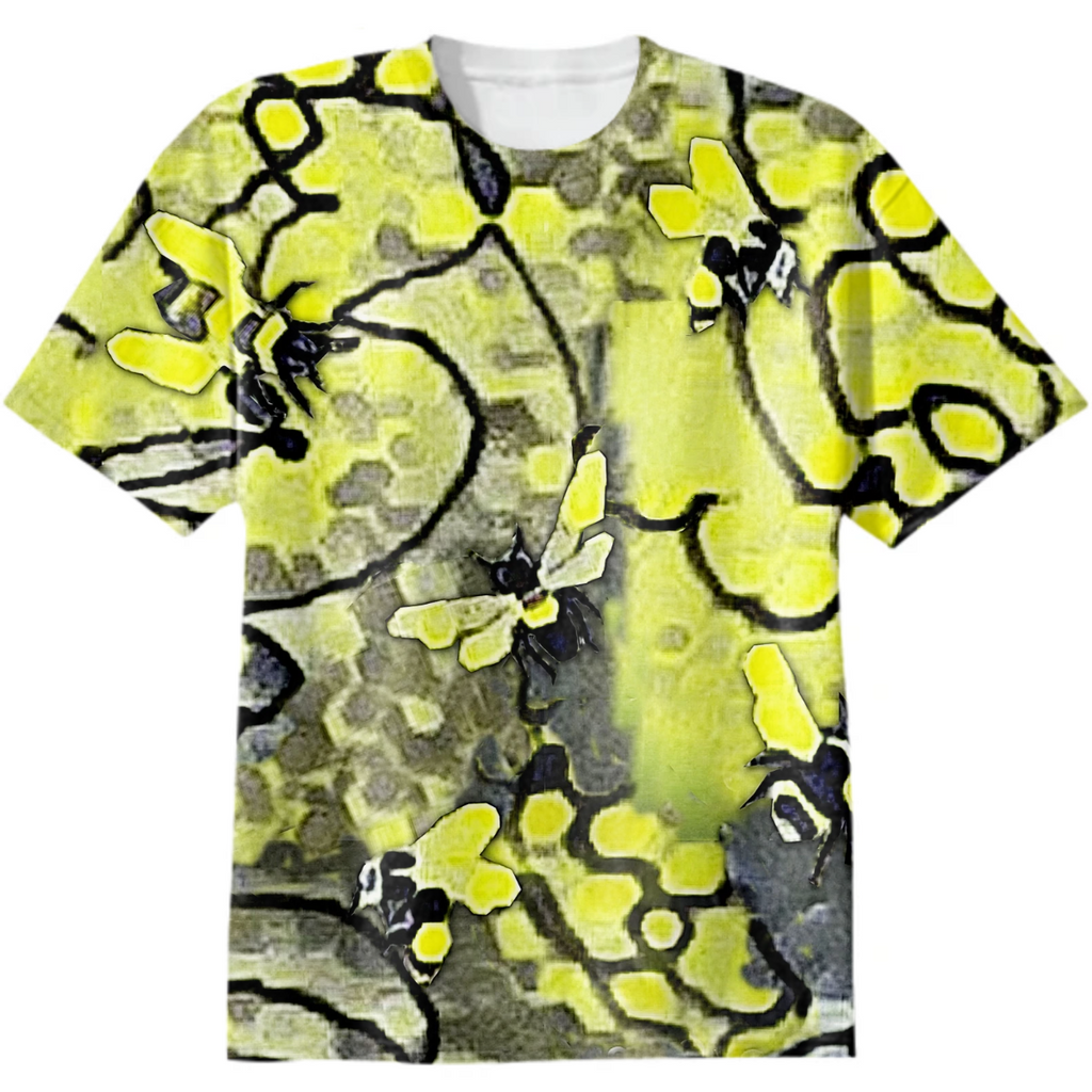 yellow neon, crazy bees, wrong bees, wrong honey, monochrome, black