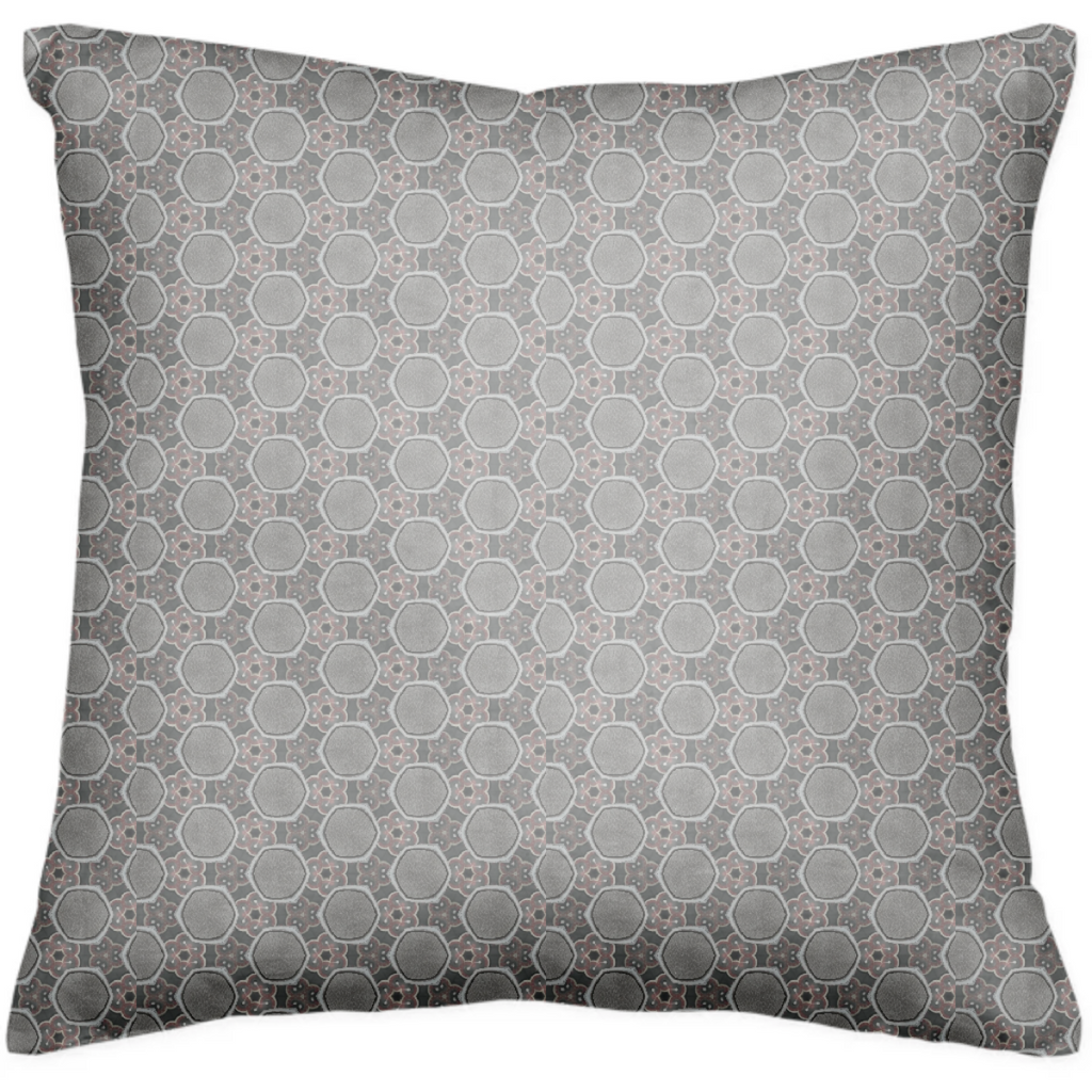 grey dots pillow