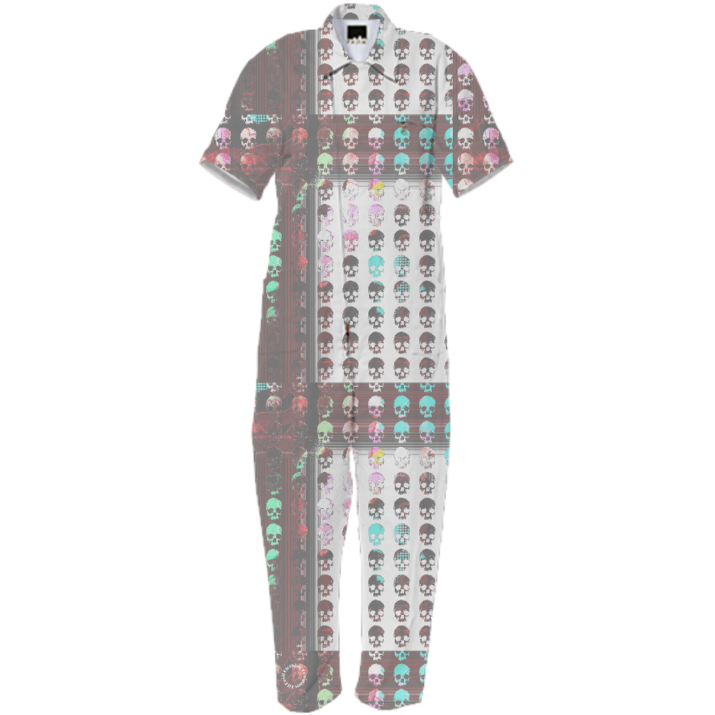 Multicolored skull print jumper