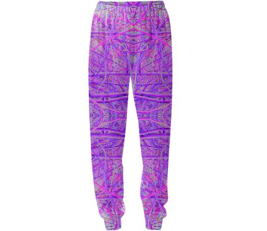 Hot Pink and Purple Abstract Branch Pattern