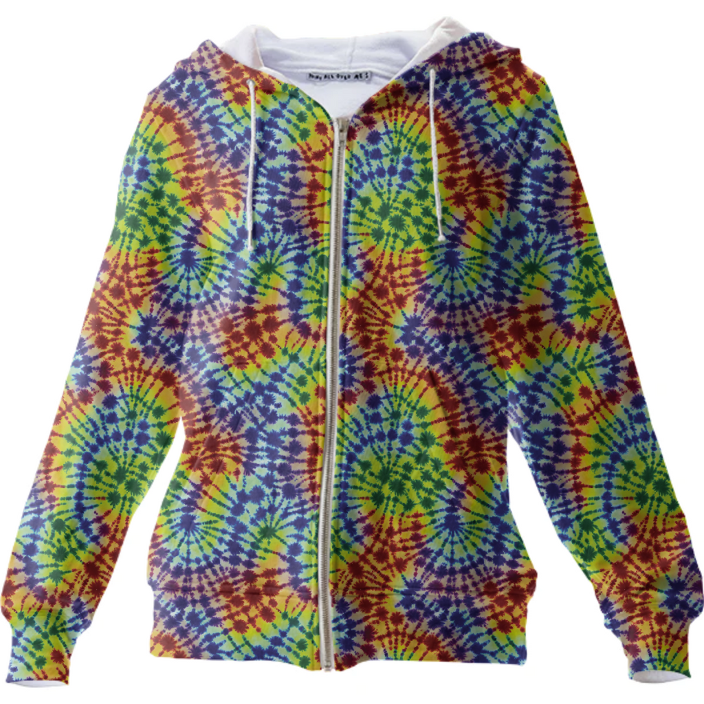 Bright Swirling Tie-Dyed Pattern
