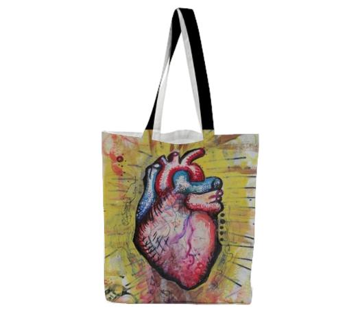 I wear my heart on my tote bag