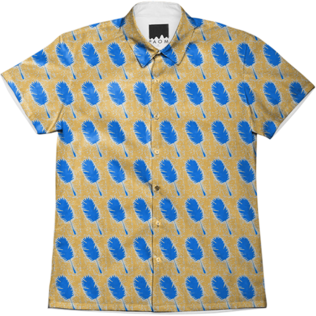 Gold Blue Leaf Shirt