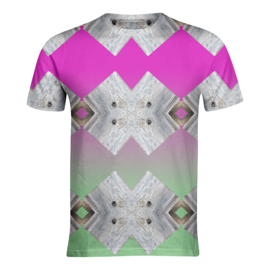 Pink Green Gray Brown Geometric
