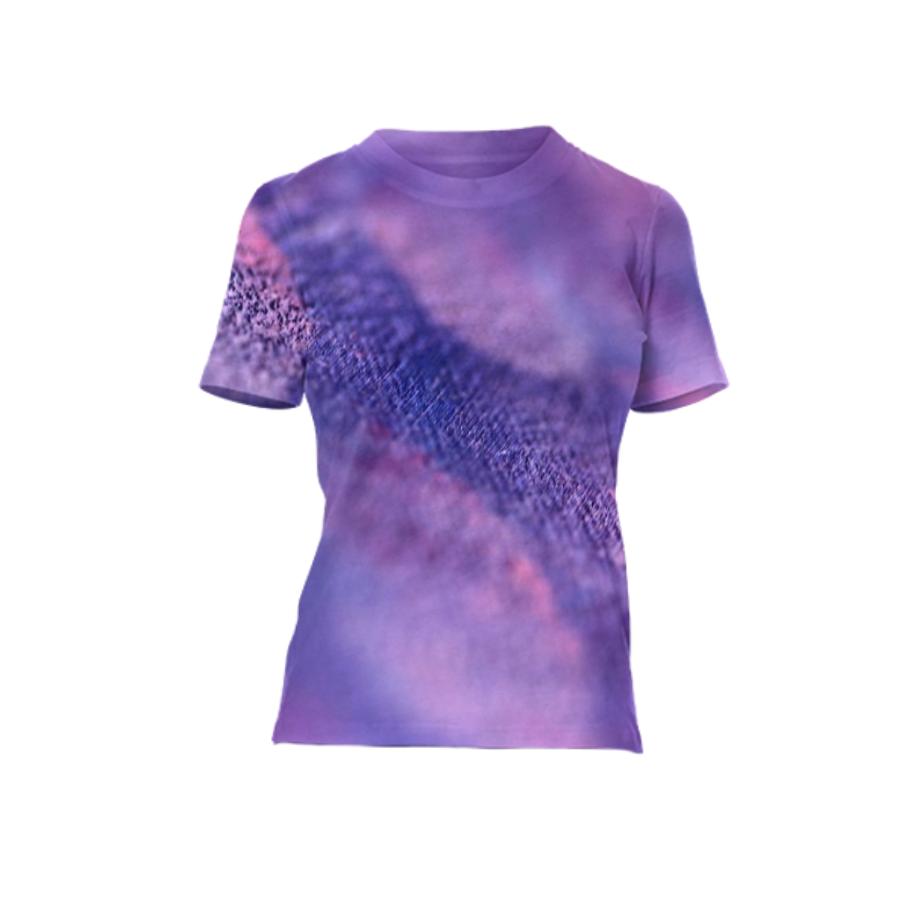 Designers ladies t shirt Purple color splash
