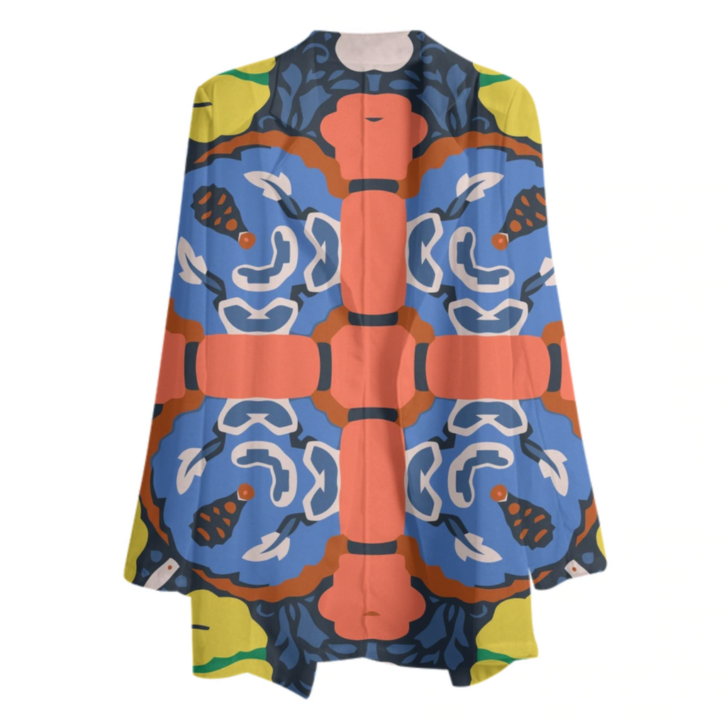 Eastern Geo Pop Chiffon Blazer