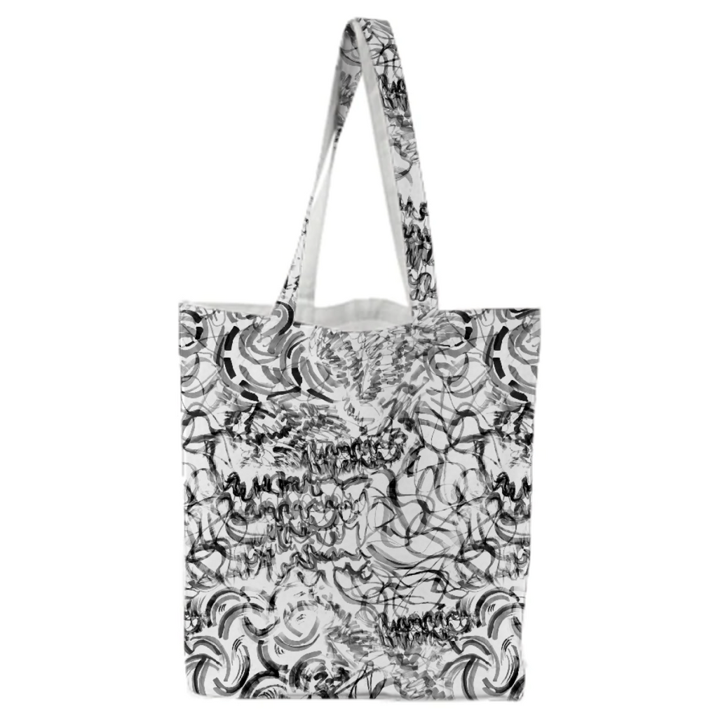 Black and white scribbles all over pattern