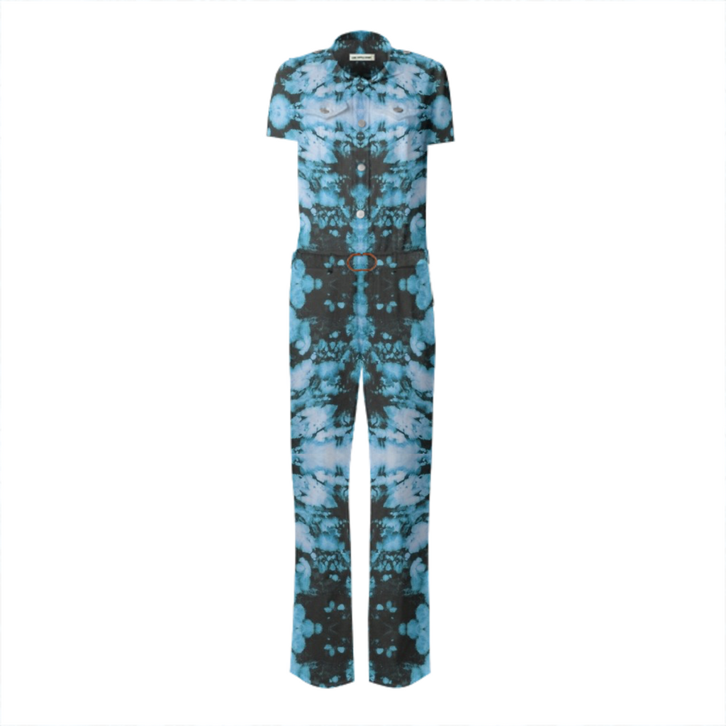 acid wash blue jumpsuit