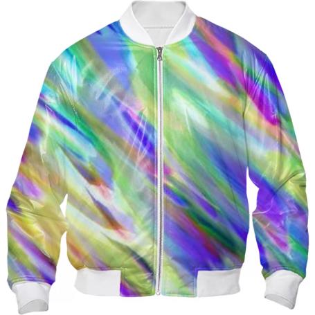 Colorful digital art splashing G401 BOMBER JACKET