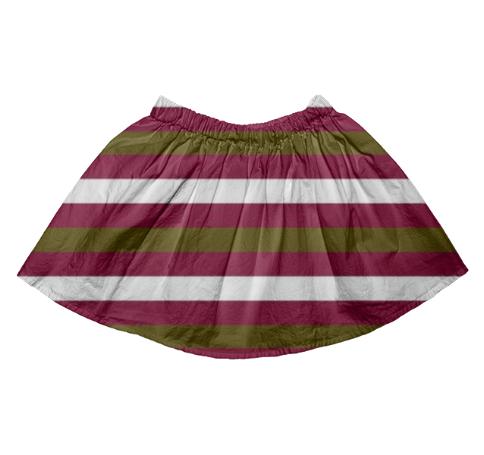 Kids designers Skirt brown with Stripes