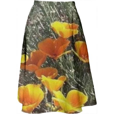 Poppies Midi Skirt