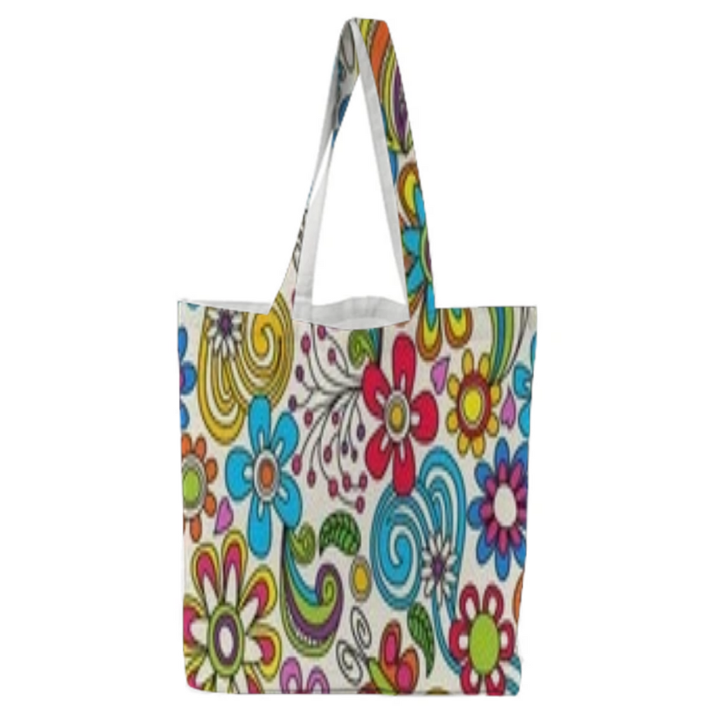 Tote bag floral design 1