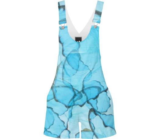 Blue Butterfly Short Overall