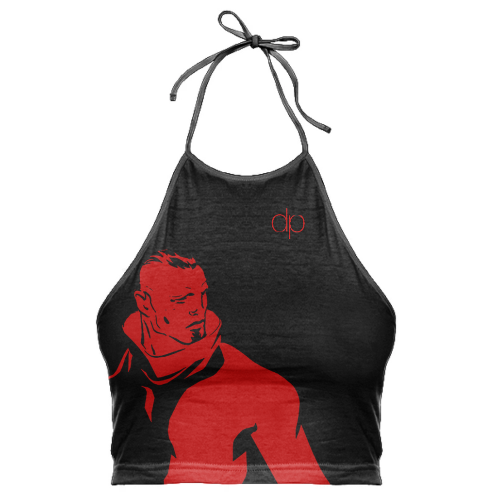 Manon red/blk 01 halter top