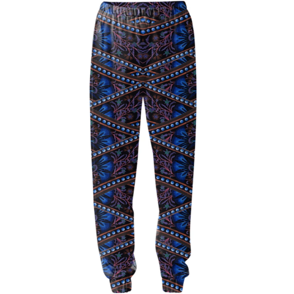 Dark Ornate Nouveau Striped Print