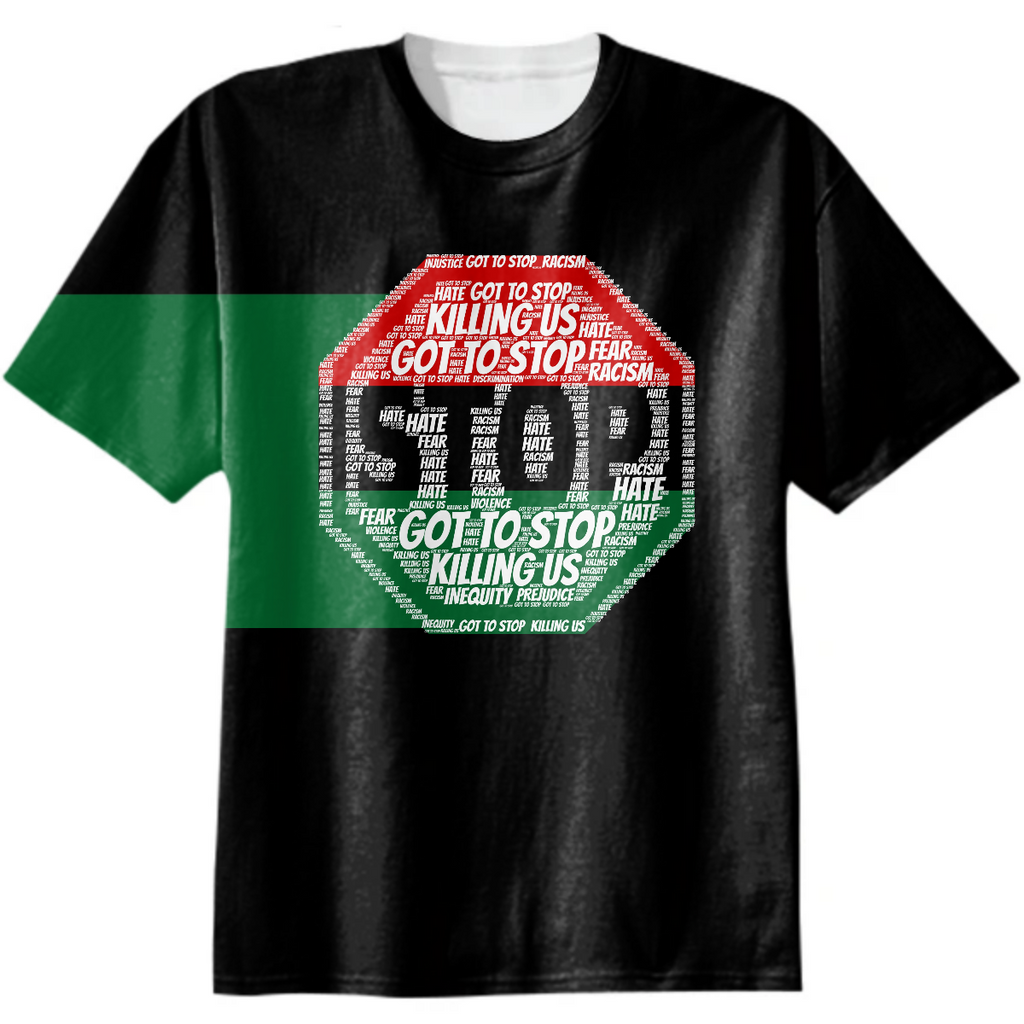 Green Color Block Pan-African Stop