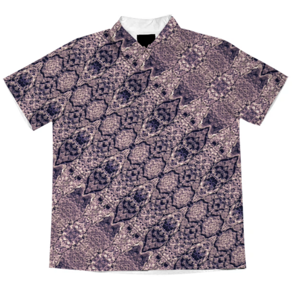 Violet Textured Mosaic Ornate Print