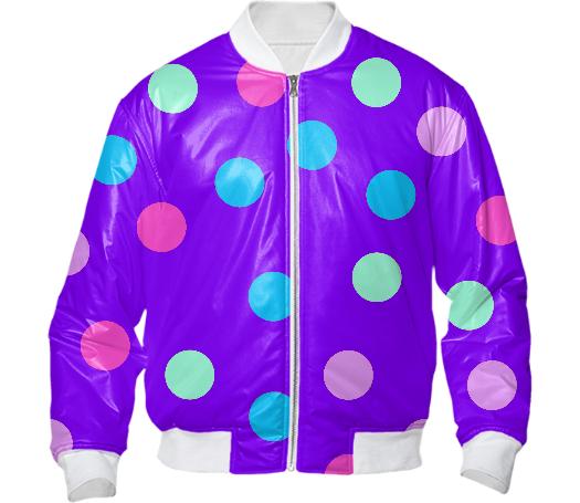 PURPLE POLKADOT BOMBER