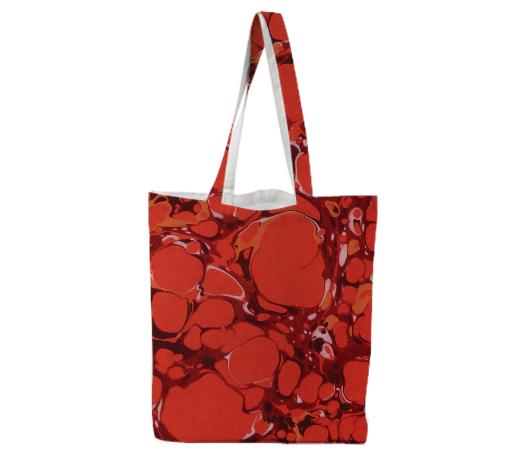 Red Marble Tote