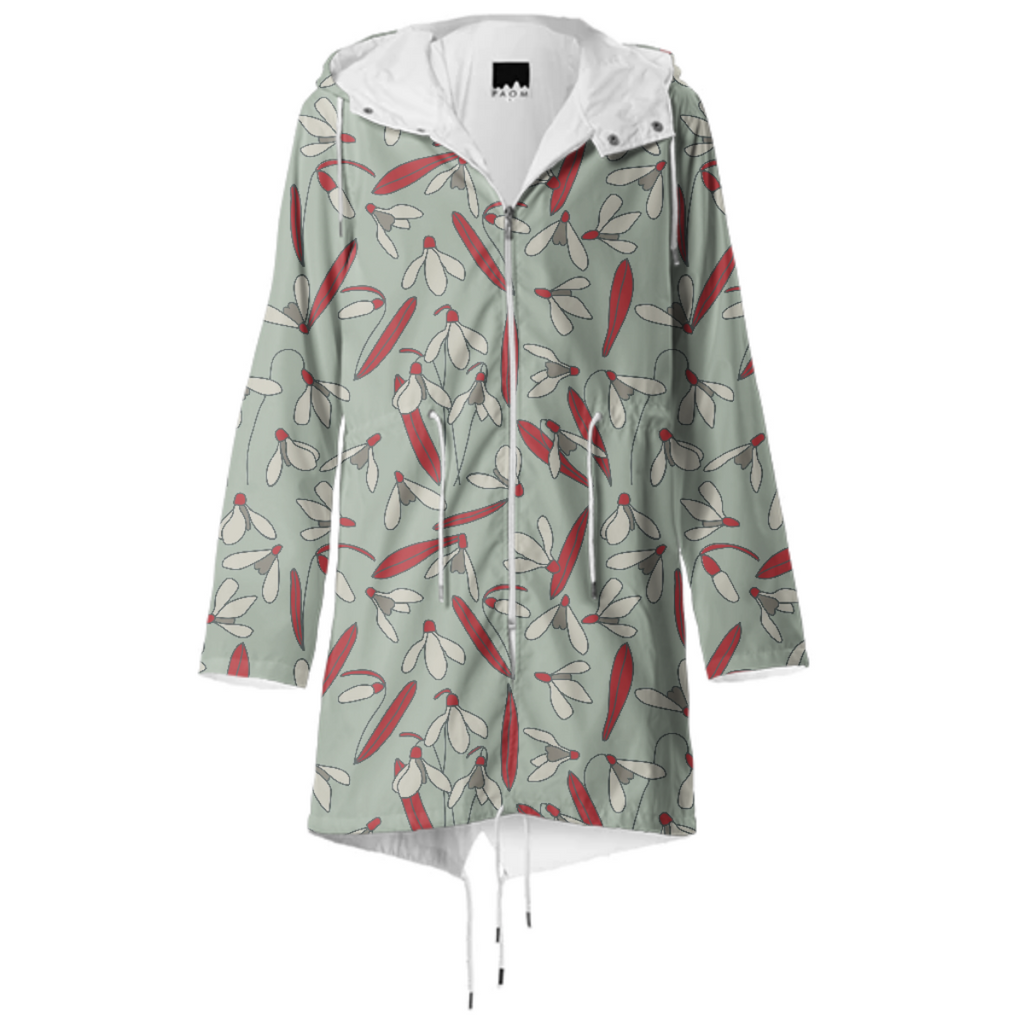 Flowering Snowdrops Raincoat