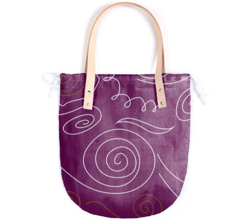 NEPAL STYLISH ARTISTIC BAG PURPLE WHITE