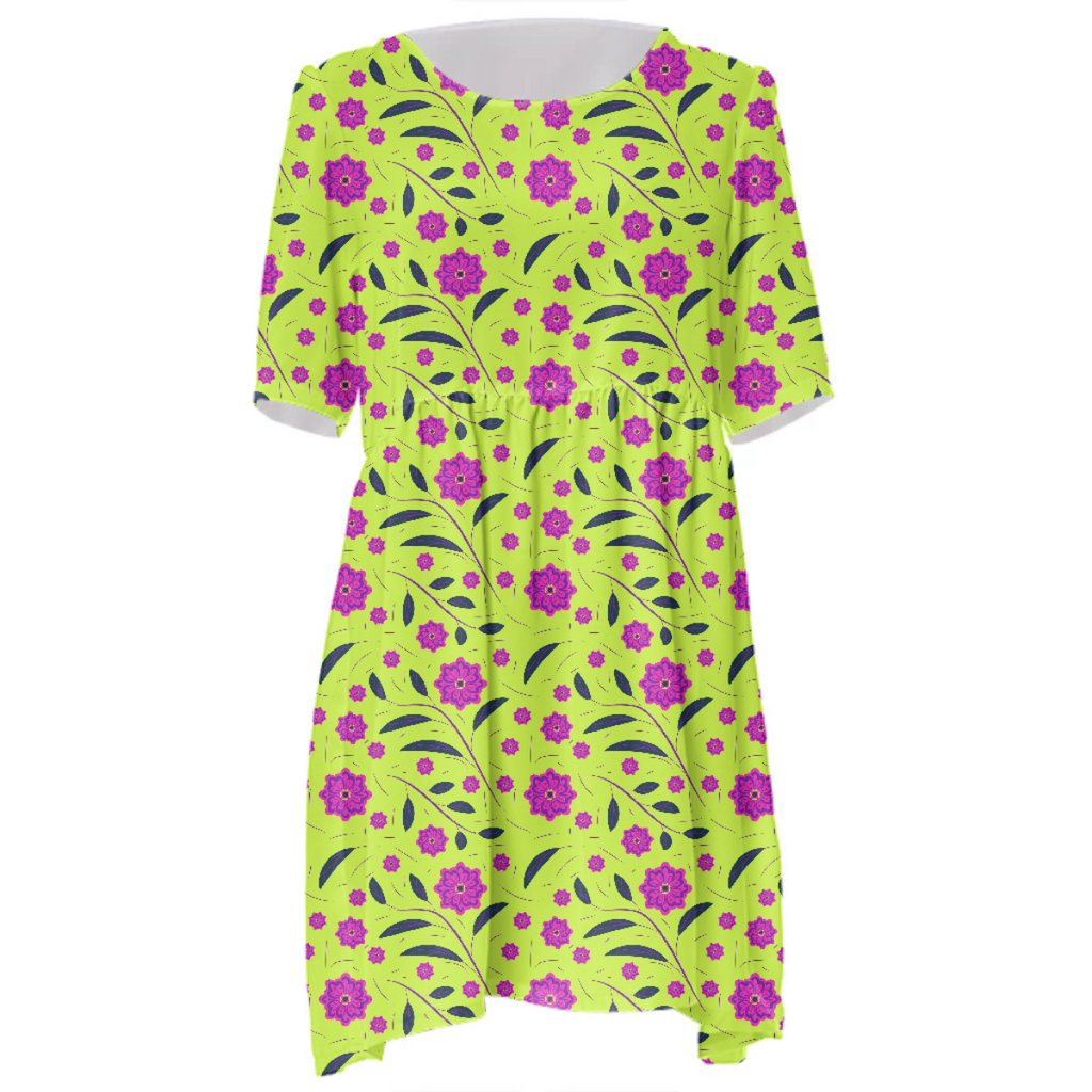 Floral pattern with flowers and leaves