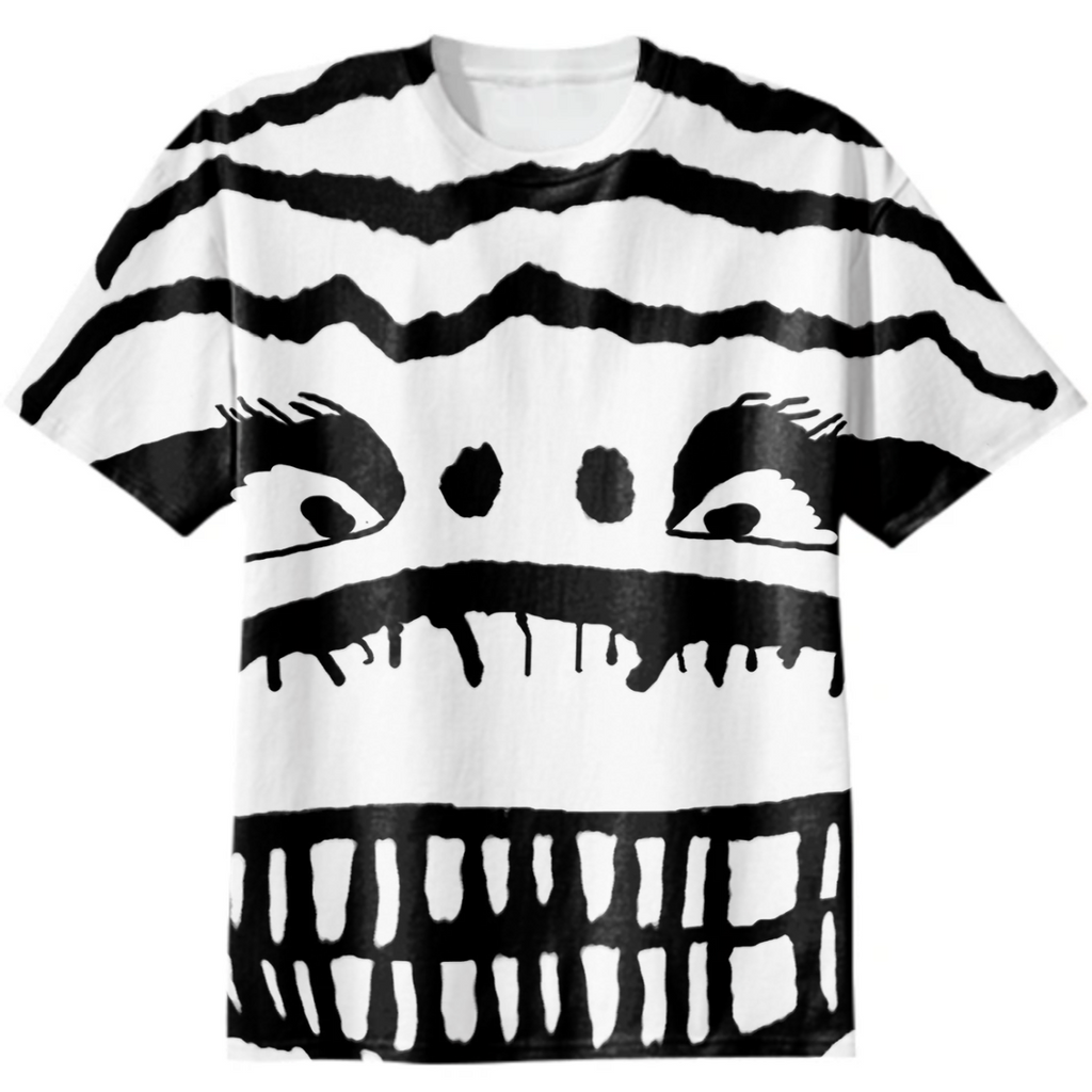 Creepy Monster Black and White Close Up Drawing