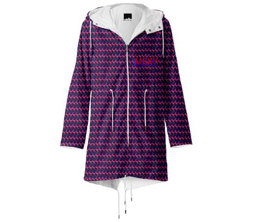 Pink Horse Print Raincoat