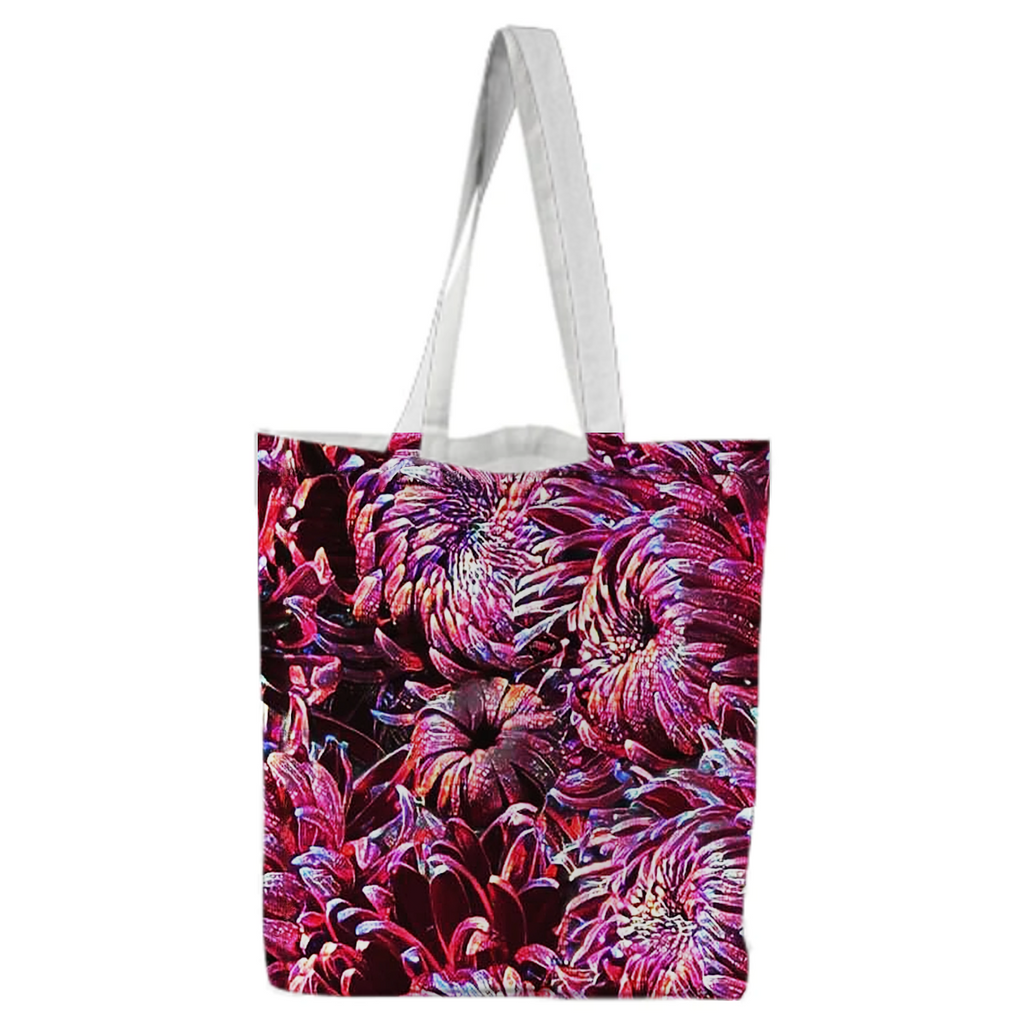 chrysanthemums, large petals, multicolored purple, flowers, iridescence,