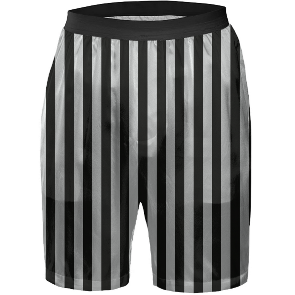 Black and White Boxer Shorts Lines Pattern